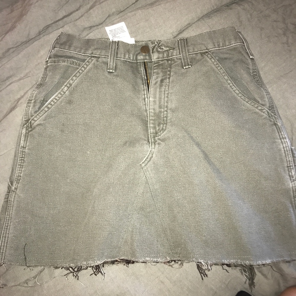 Cargo flannel lined carhartt skirt